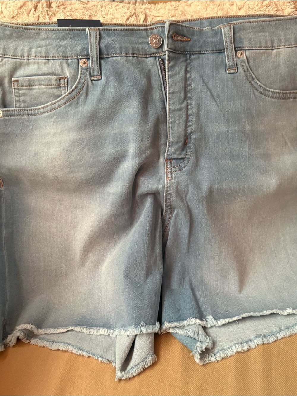 crown & ivy Light Blue Denim Jean Shorts